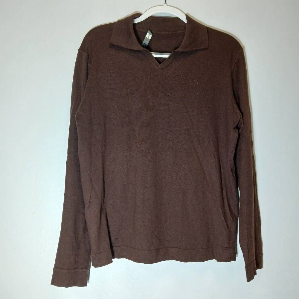 Zegna sport womens medium lightweight brown sweater cotton cashmere
